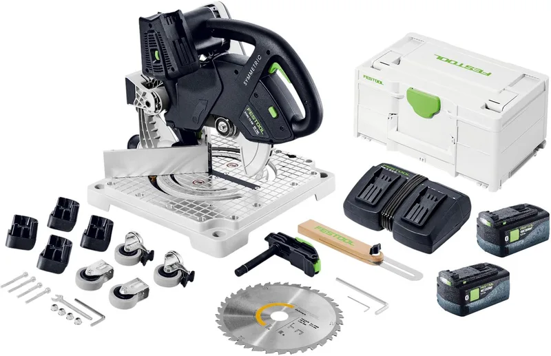 SYMC 70 EB-Basic SYMMETRIC accu-profielzaag 36 V ( 2 x 18 V ) 216 mm + 2x accu 5,0 Ah + dubbele lader + Systainer by Festool – product image