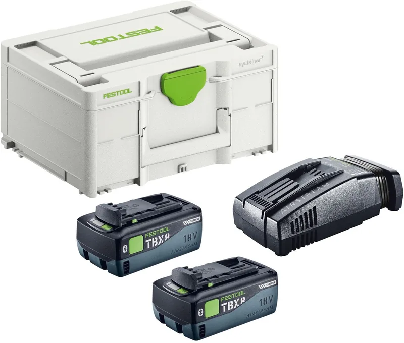 SYS 18V 2xTBX8/SCA16 energieset ( 578814 ) met 2x BP 18 TBX 8 ASI accu 18 V 8,0 Ah + SCA 16-lader + Systainer de Festool – image du produit