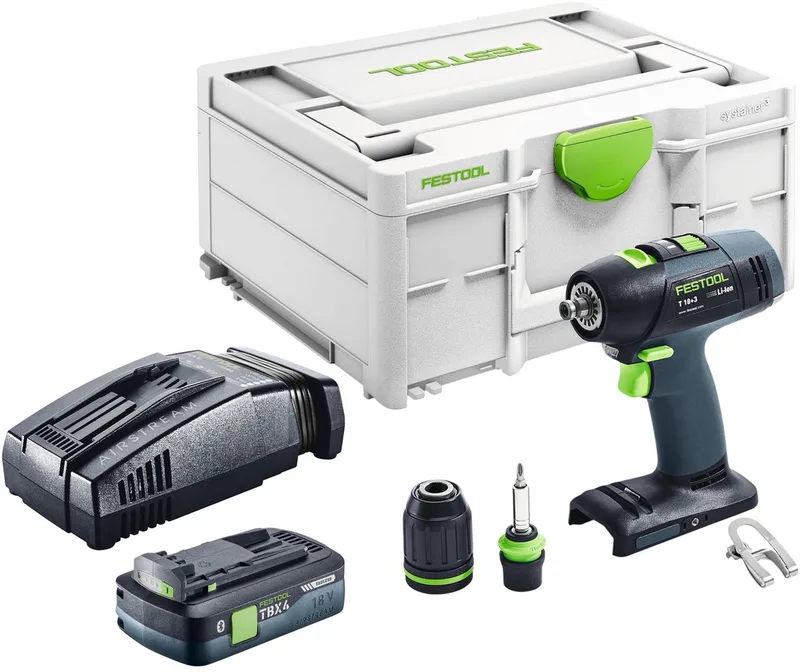 T 18+3-Basic accuboormachine 18 V 50 Nm borstelloos + 1x accu 4,0 Ah + snellader + Systainer by Festool – product image