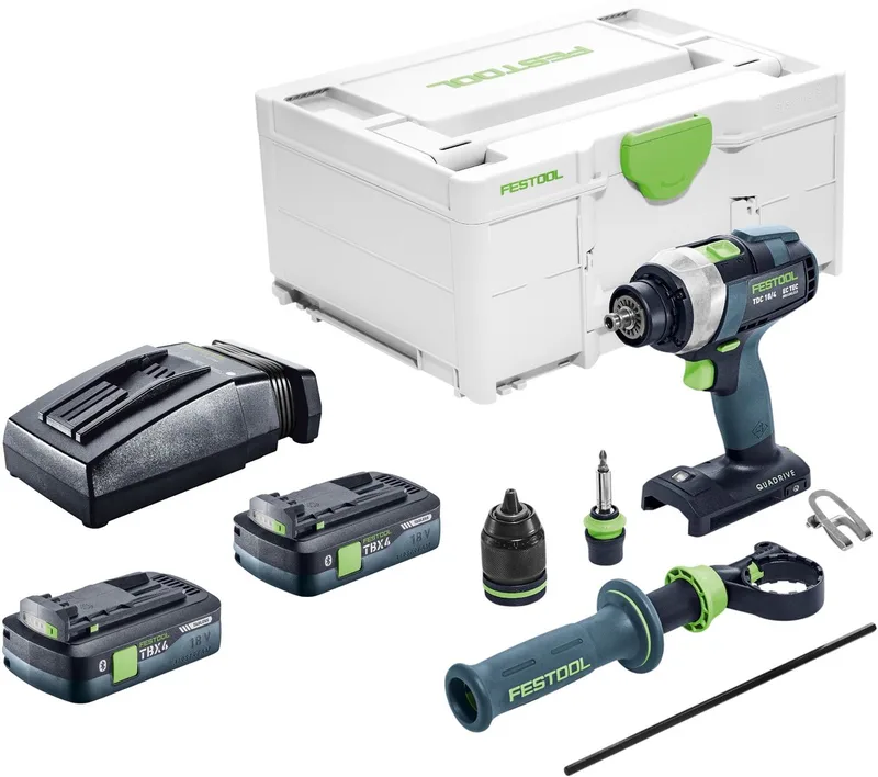 TDC 18/4-Basic accuboormachine 18 V 75 Nm borstelloos + 2x accu 4,0 Ah + oplader + Systainer von Festool – Produktbild