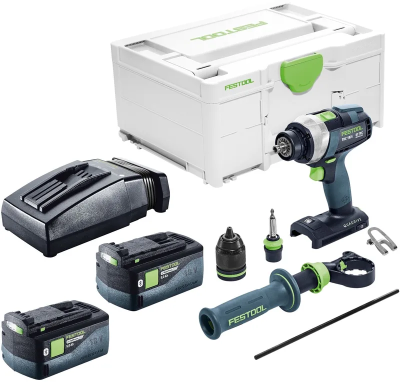 TDC 18/4-Basic accuboormachine 18 V 75 Nm borstelloos + 2x accu 5,0 Ah + oplader + Systainer by Festool – product image