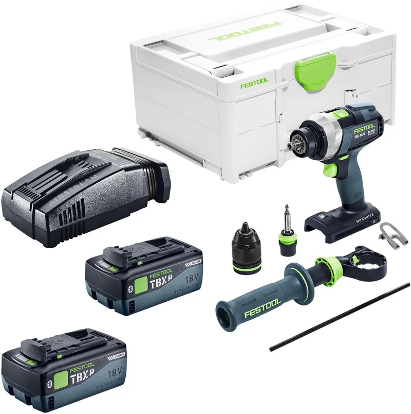 TDC 18/4-Basic accuboormachine 18 V 75 Nm borstelloos + 2x accu 8,0 Ah + snellader + Systainer by Festool – product image