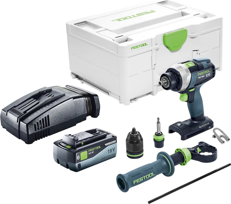 TDC 18/4 Basic accuschroefboormachine 18 V 75 Nm borstelloos + 1x accu 8.0 Ah + snellader + systainer by Festool – product image