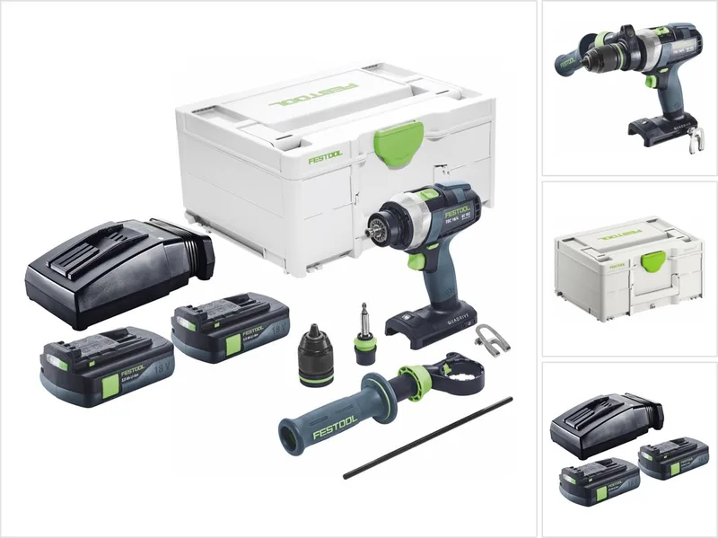 TDC 18/4 I-Basic accuschroefboormachine 18 V 75 Nm borstelloos + 2x accu 3.0 Ah + lader + systainer by Festool – product image