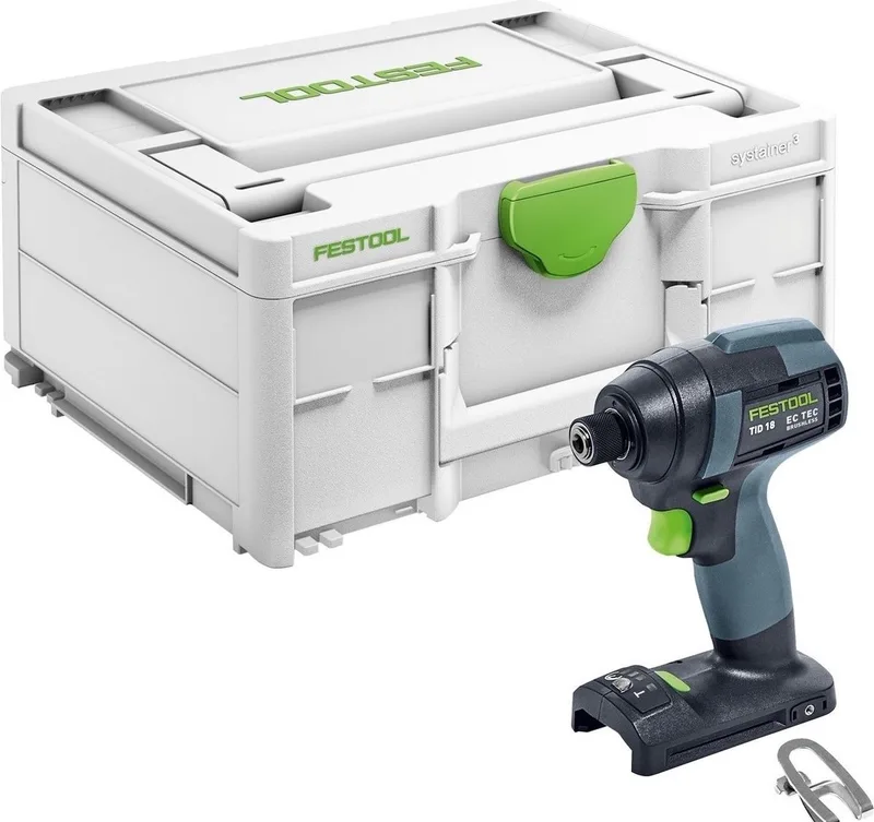 TID 18-Basic 18V Li-Ion accu slagschroevendraaier body in systainer - 180Nm - 8x220mm - koolborstelloos de Festool – image du produit
