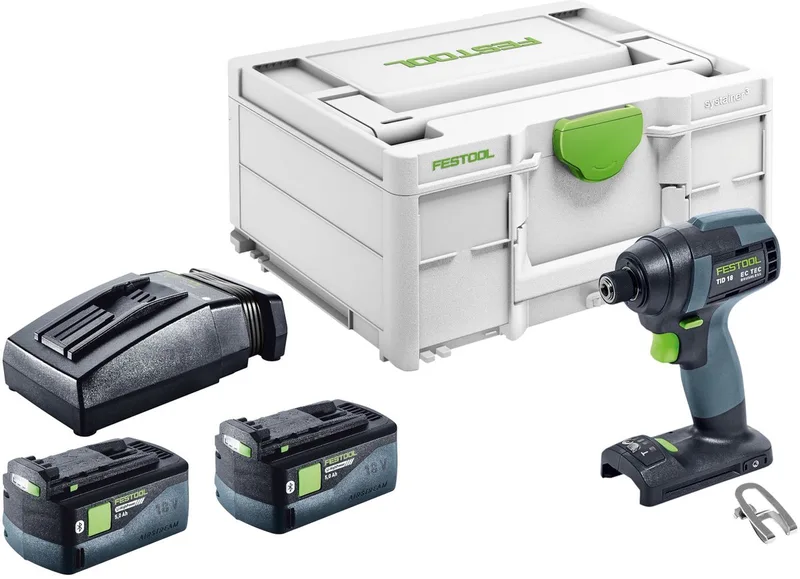 TID 18-Basic accu-slagmoersleutel 18 V 180 Nm 1/4" + 2x oplaadbare accu 5,0 Ah + oplader + systainer von Festool – Produktbild