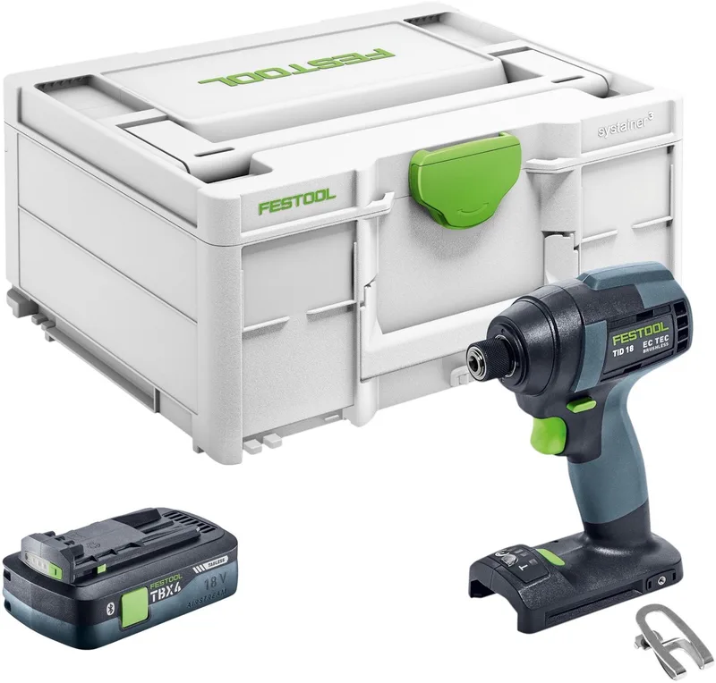 TID 18-Basic accu-slagmoersleutel 18 V 180 Nm 1/4" borstelloos + 1x accu 4,0 Ah - zonder oplader by Festool – product image