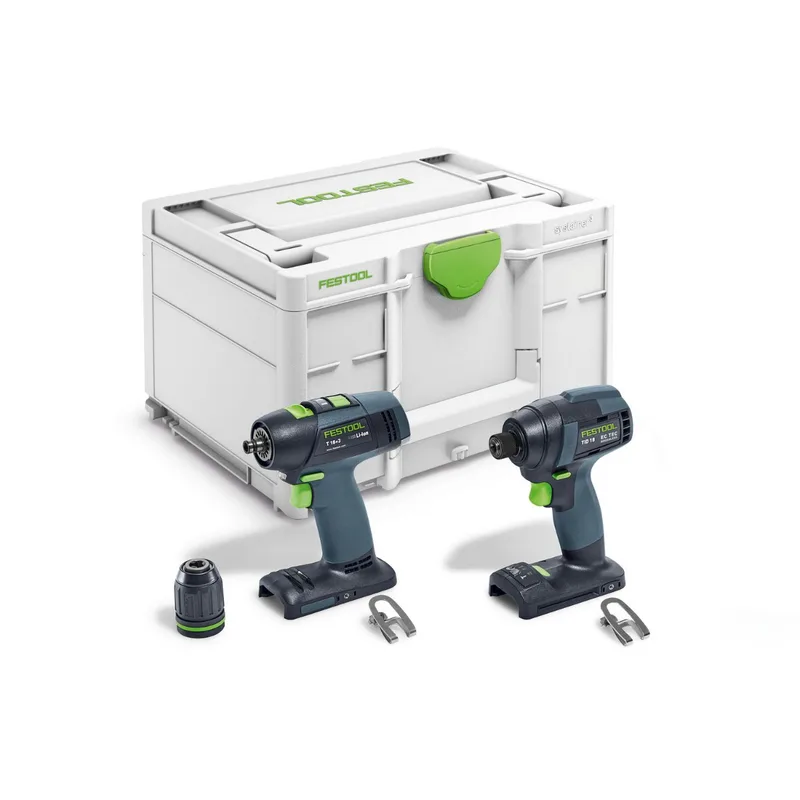 TID 18 Basic-Set T18 Accu combiset 2-delig (TID 18 + T18+3) 18V Basic Body in Systainer - 578813 by Festool – product image