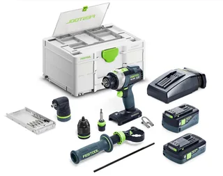 TPC 18/4 4,0/5,0 I-Set QUADRIVE Accu klop-/schroefboormachine 18V 4.0/5.0Ah in Systainer - 577621 von Festool – Produktbild 1 von 2