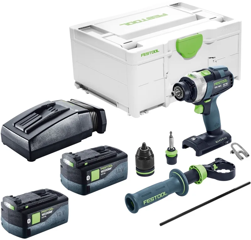 TPC 18/4-Basic accu-slagboormachine 18 V 75 Nm borstelloos + 2x accu 5,0 Ah + oplader + Systainer by Festool – product image
