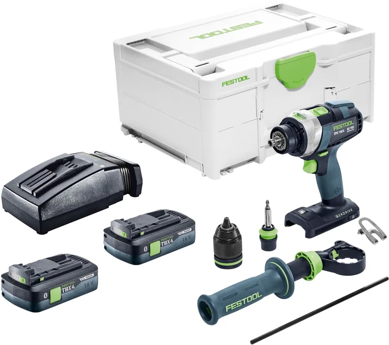 TPC 18/4-Basic accu-slagboormachine 18 V 75 Nm borstelloos + 2x accu 4,0 Ah + oplader + Systainer by Festool – product image