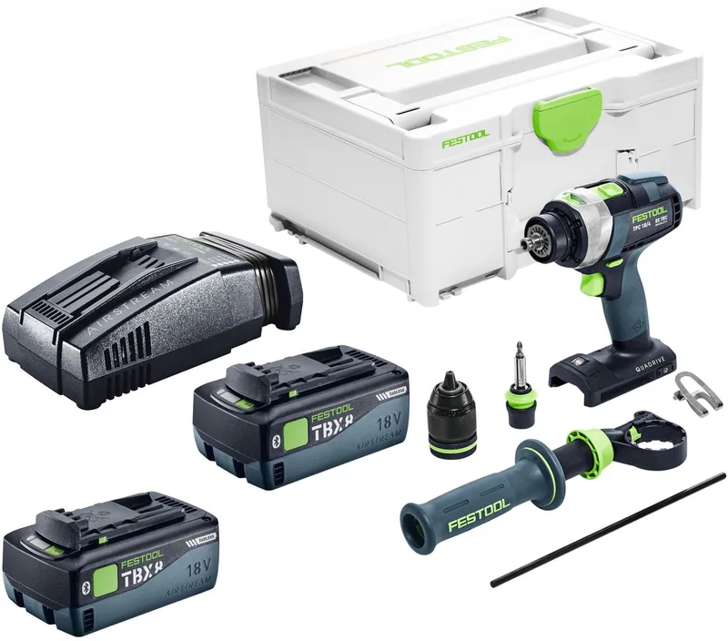 TPC 18/4-Basic accu-slagboormachine 18 V 75 Nm borstelloos + 2x accu 8,0 Ah + snellader + Systainer by Festool – product image