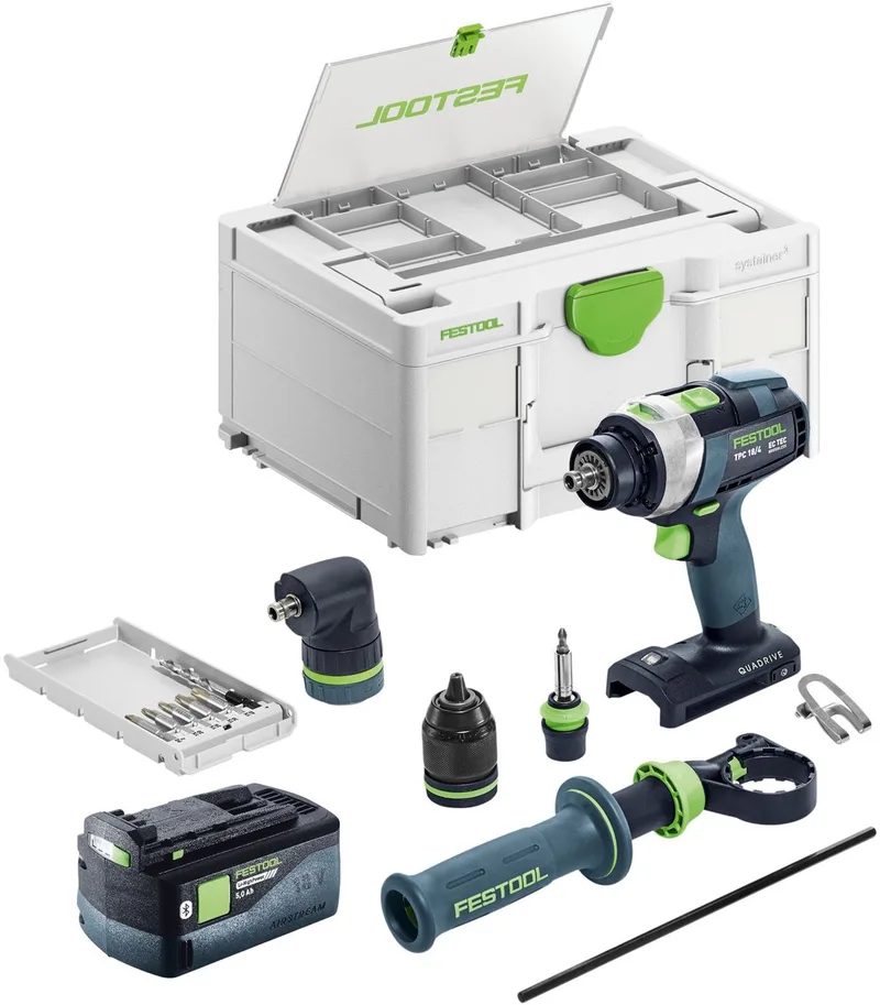 TPC 18/4-Basic-Set accu-slagboormachine 18 V 75 Nm Brushless + 1x accu 5,0 Ah + Systainer - zonder oplader von Festool – Produktbild