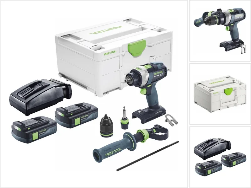 TPC 18/4 I-Basic accu klopboormachine 18 V 75 Nm borstelloos + 2x accu 3.0 Ah + lader + systainer de Festool – image du produit