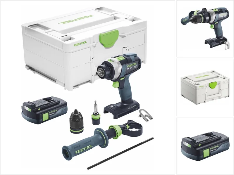 TPC 18/4 I-Basic accu klopboormachine 18 V 75 Nm borstelloos + 1x accu 3.0 Ah + systainer - zonder oplader von Festool – Produktbild