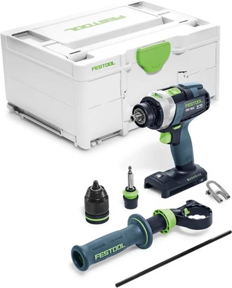 TPC 18/4 I-Basic QUADRIVE Accu klop-/schroefboormachine 18V Basic Body in Systainer - 575604 van Festool – productafbeelding