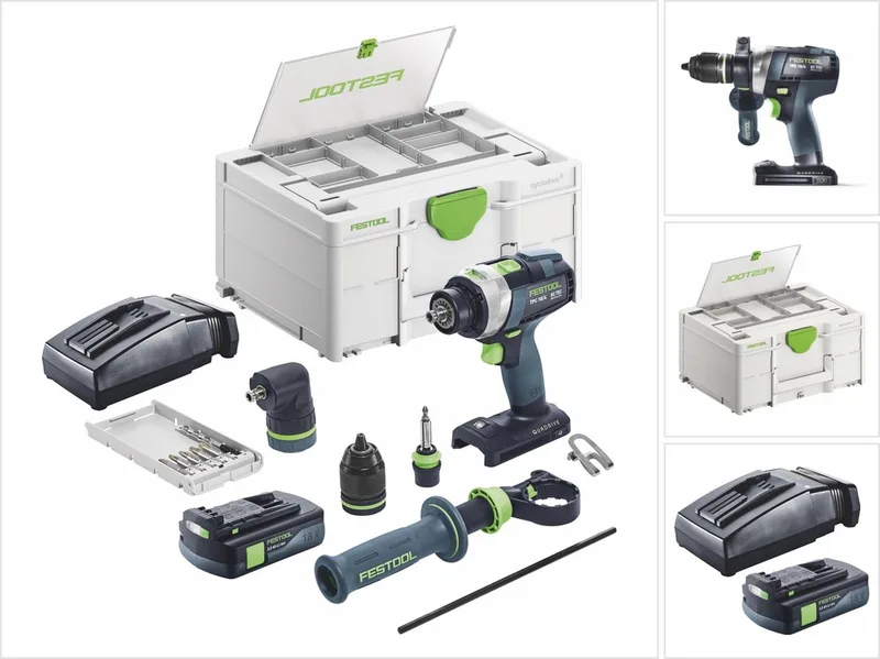 TPC 18/4 I-Basic-Set accu-slagboormachine 18 V 75 Nm borstelloos + 1x accu 3.0 Ah + lader + systainer van Festool – productafbeelding