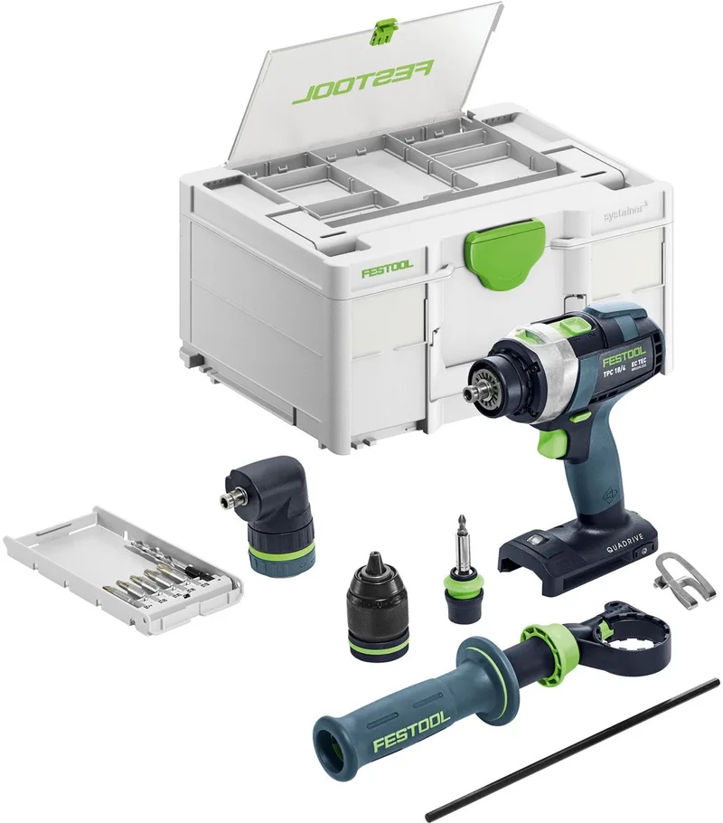 TPC 18/4 I-Basic-Set QUADRIVE Accu klop-/schroefboormachine 18V Basic Body in Systainer - 577625 by Festool – product image