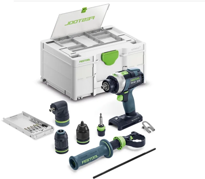TPC 18 Basic-Set/XL QUADRIVE Accu klop-/schroefboormachine 18V Basic Body in Systainer - 578832 by Festool – product image