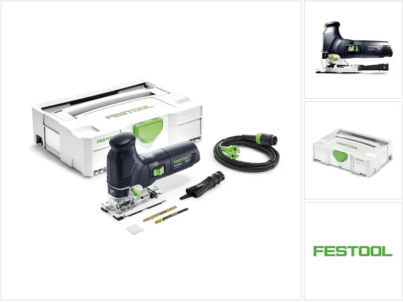 TRION PS 300 EQ-Plus pendelzaag 720 W ( 576615 ) + 2x zaagblad + splinterbescherming + systainer - Opvolger van 561445 by Festool – product image