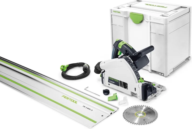 TS 55 REBQ-PLUS-FS invalcirkelzaag 1200 W 160 mm + geleiderail ( 576007 ) - Opvolger van 561580 de Festool – image du produit