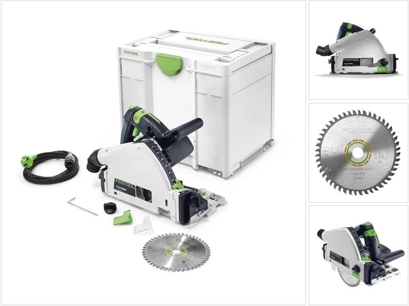 TS 55 REBQ-PLUS invalcirkelzaag 1200 W 160 mm + SYS3 ( 576000 ) Opvolger van 561551 fra Festool – produktbillede