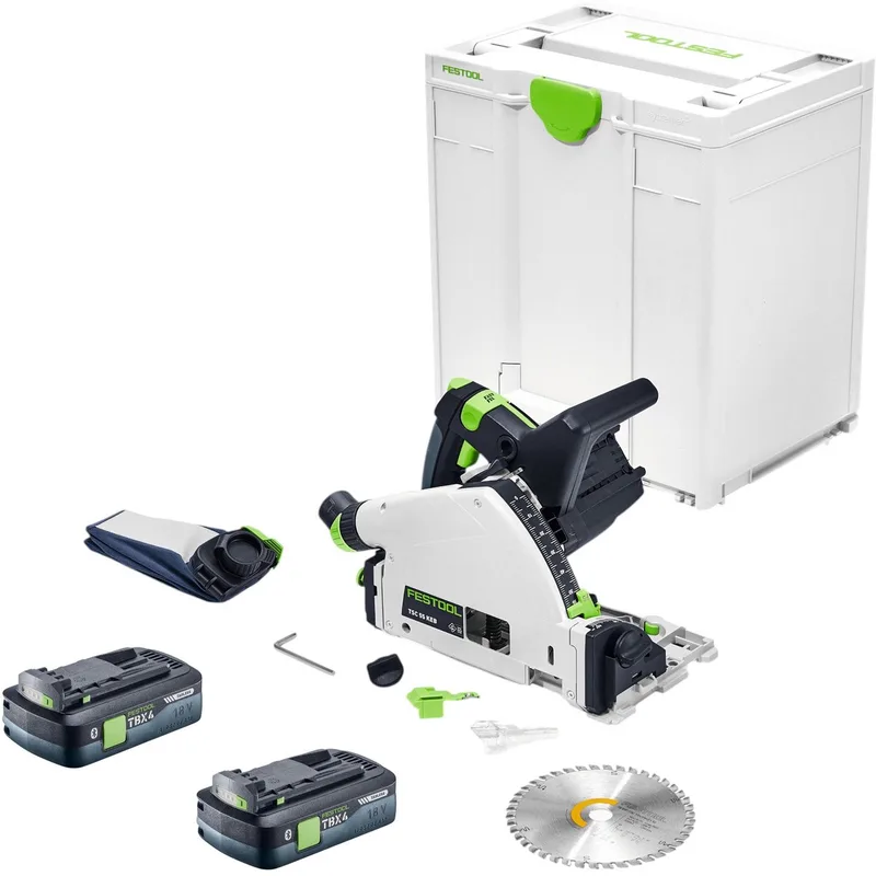 TSC 55 KEB-Basic accu-invalzaag 18 / 36 V 160 mm borstelloos + 2x accu 4,0 Ah + Systainer - zonder oplader by Festool – product image