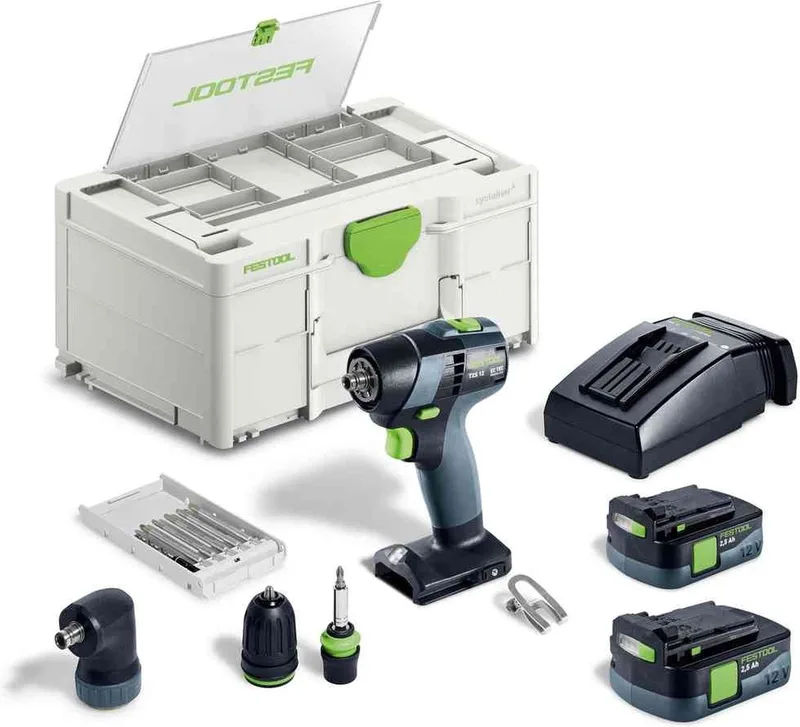 TXS 12 2,5-Set Accu Schroefboormachine 12V 2.5Ah in Systainer - 576874 de Festool – image du produit