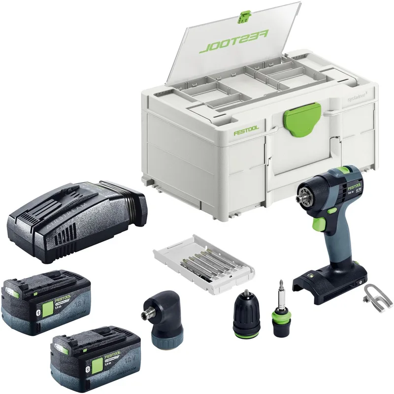 TXS 18-Basic-Set accuboormachine 18 V 40 Nm borstelloos + 2x accu 5,0 Ah + snellader + Systainer by Festool – product image