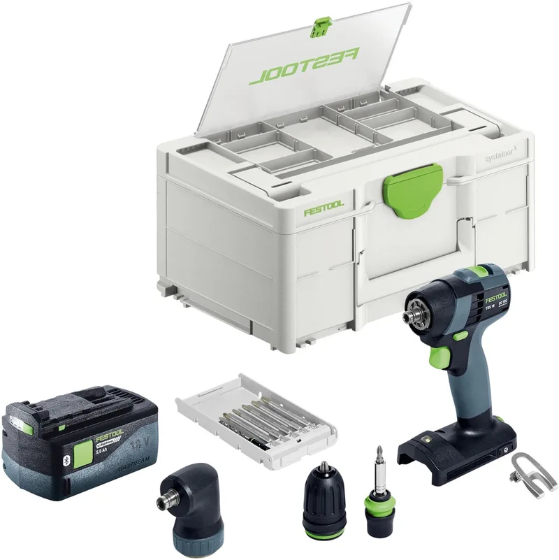 TXS 18-basisset accuboormachine 18 V 40 Nm borstelloos + 1x accu 5,0 Ah + Systainer - zonder oplader de Festool – image du produit