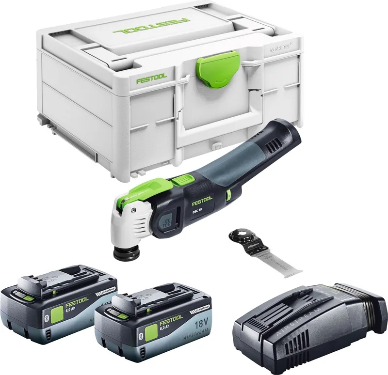 VECTURO OSC 18 Basic accuschroefboormachine 18 V Starlock Max Brushless + 2x accu 8.0 Ah + snellader + systainer de Festool – image du produit