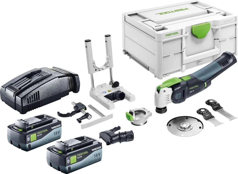 VECTURO OSC 18 Basic Set snoerloos oscillerend gereedschap 18 V Starlock Max Brushless + 2x accu 8.0 Ah + snellader + systainer by Festool – product image