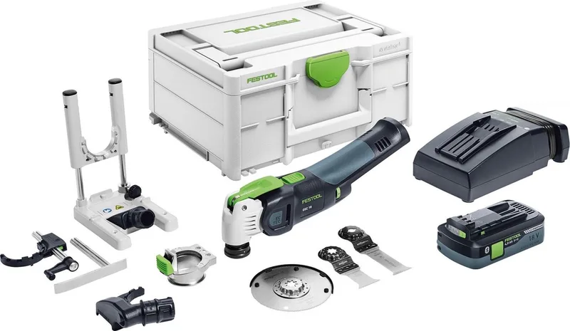 VECTURO OSC 18 HPC4,0 EI-Set 18V Li-Ion accu oscillerende multitool set (1x 4,0Ah) in systainer - koolborstelloos by Festool – product image