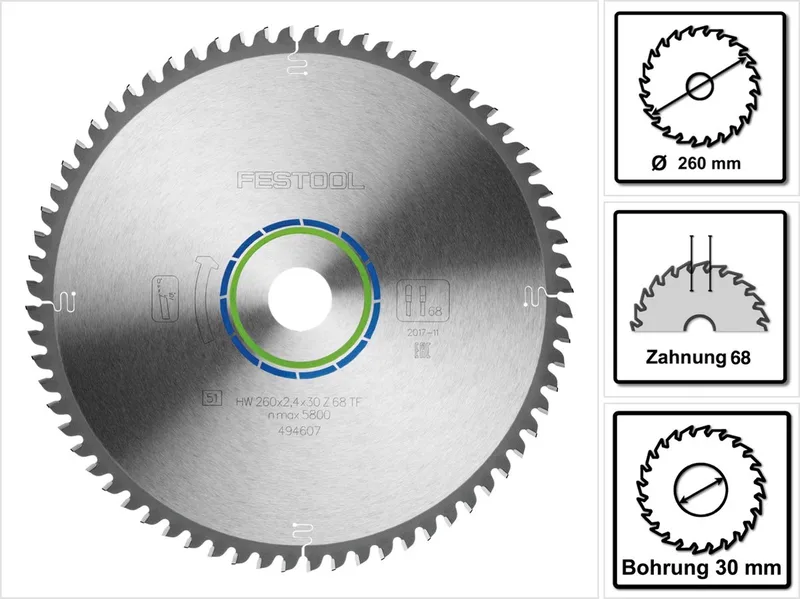 Zaagblad KS120TF68 van Festool – productafbeelding