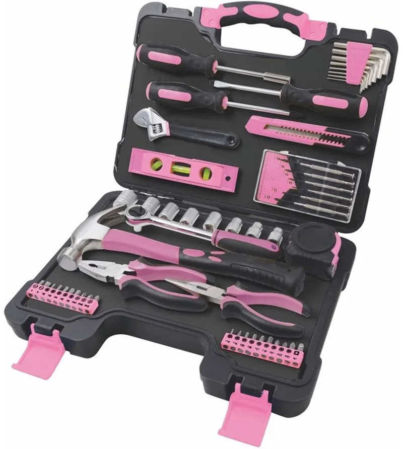 FDG 5010-53R – Gereedschapsset – 53-delig – Roze koffer van Fieldmann – productafbeelding