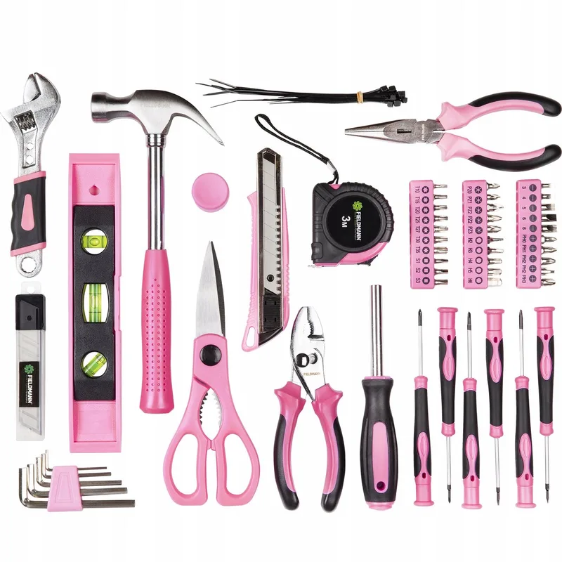 FDG 5016-71R 71-delige gereedschapsset voor dames, roze/zwart de Fieldmann, Rose – image du produit
