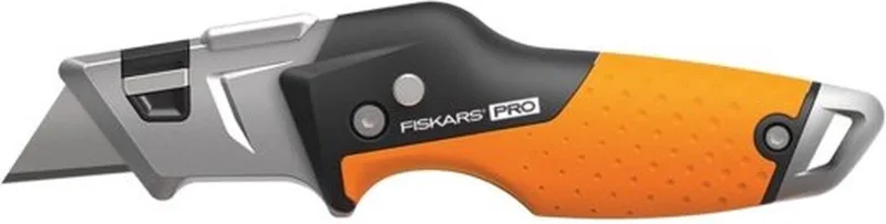 CarbonMax - Universeel Vouwmes - Metalen Behuizing - SoftGrip™ Handgreep van Fiskars, Oranje – productafbeelding
