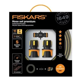 Fiskars 1027101 Premium-Set Gartenschlauch 15 m 1 St. Schwarz, Orange van Fiskars – productafbeelding 4 van 4