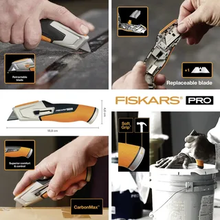 Fiskars 1027223 CarbonMax™ Universalmesser mit einziehbarer Klinge 1 St. fra Fiskars – produktbillede 2 af 3