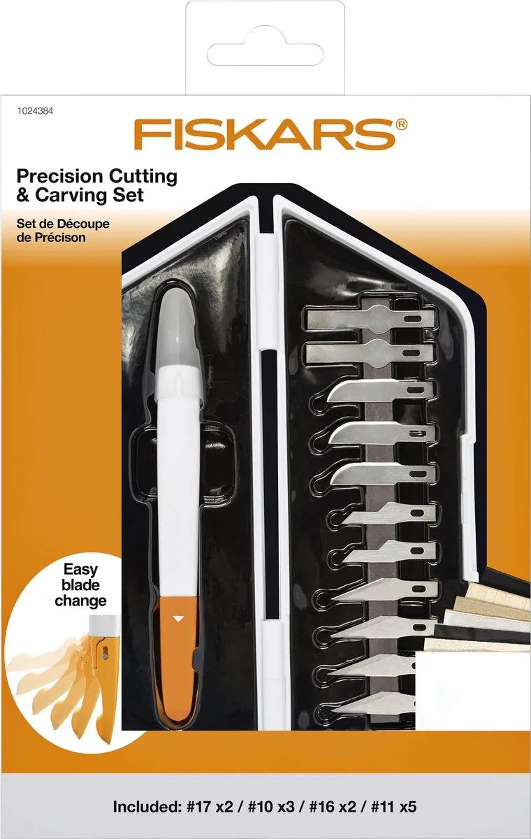 Hobbymes Messenset - Premium Performance Opzetmessen - 12-delig van Fiskars, Wit – productafbeelding 1 van 2