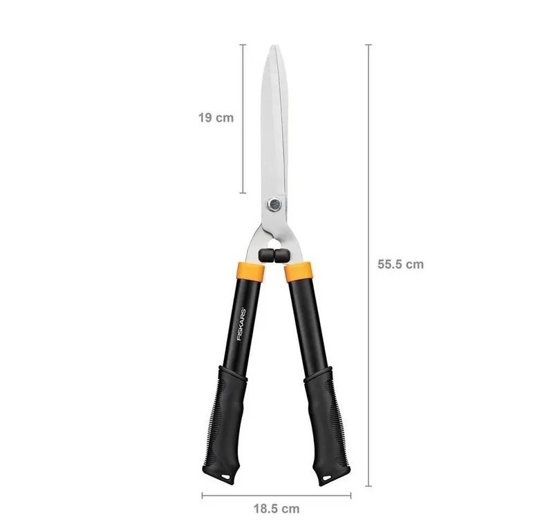 Solid™ Heggenschaar Handmatig - Bladen van Gehard staal - voor Heggen en Struiken - 55,5 cm - HS21 van Fiskars – productafbeelding 3 van 3