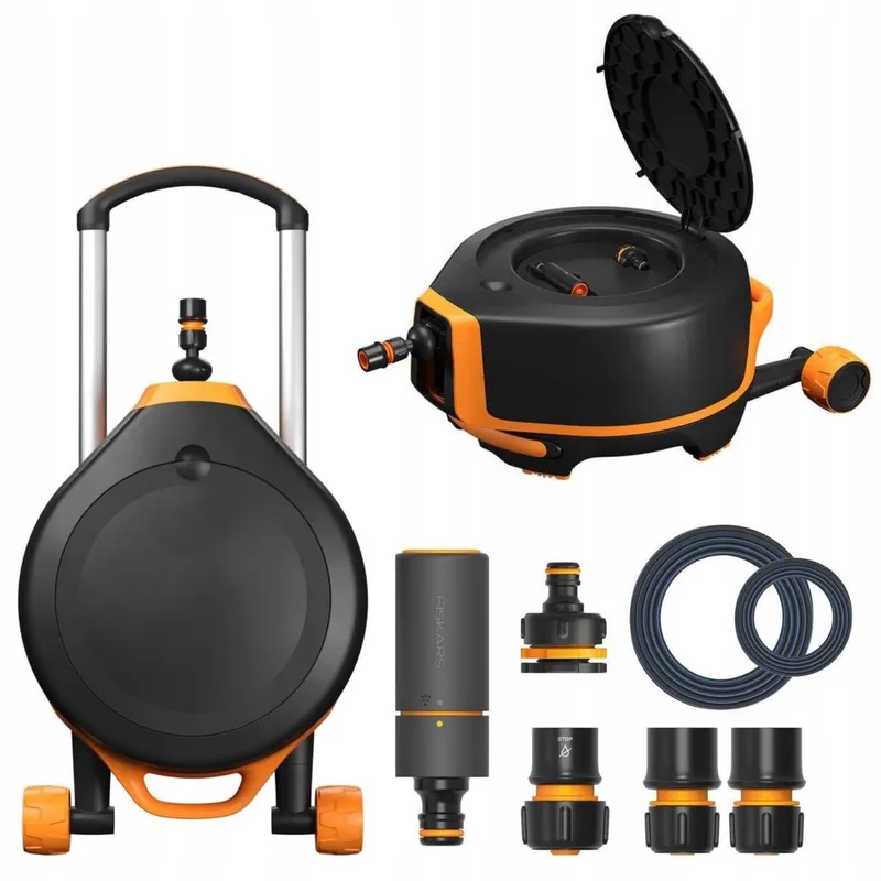 Waterrad XL Automatisch Slanghaspel 27M + Accessoires by Fiskars – product image