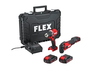 Akku-Bohrschrauber DD 2G 18.0-EC LD + MT 18-EC Set, max. 1800 U/min by Flex, Red, Black – product image 1 of 5