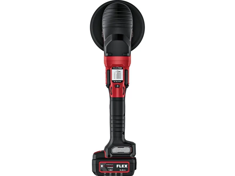 Akku-Poliermaschine PE 2 18-EC Set, 550 min. U/min, 1800 max. U/min, Ø 150 mm de Flex, Rouge, Noir – image du produit 3 sur 3