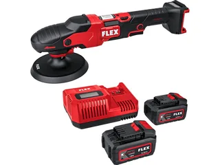 Akku-Poliermaschine PE 2 18-EC Set, 550 min. U/min, 1800 max. U/min, Ø 150 mm de Flex, Rouge, Noir – image du produit 1 sur 3