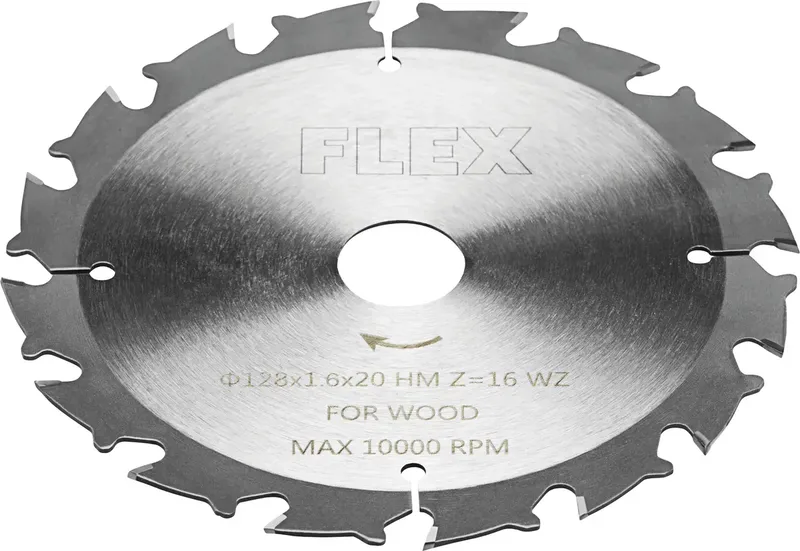 D128x1,6x20 HM Z=16 WZ 517682 Lame de scie circulaire 128 x 20 x 1.6 mm Nombre de dents: 16 1 pc(s) de Flex – image du produit