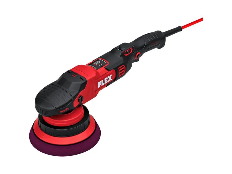 XCE 2 8 14-EC C 150mm Excentrische polijstmachine met gekoppelde aandrijving 230v van Flex, Rood, Zwart – productafbeelding 2 van 5