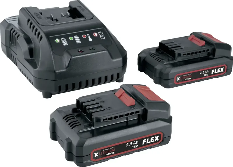 Flex 532740 P-Set 22 Q Werkzeug-Akku und Ladegerät 18 V 2.5 Ah von Flex – Produktbild