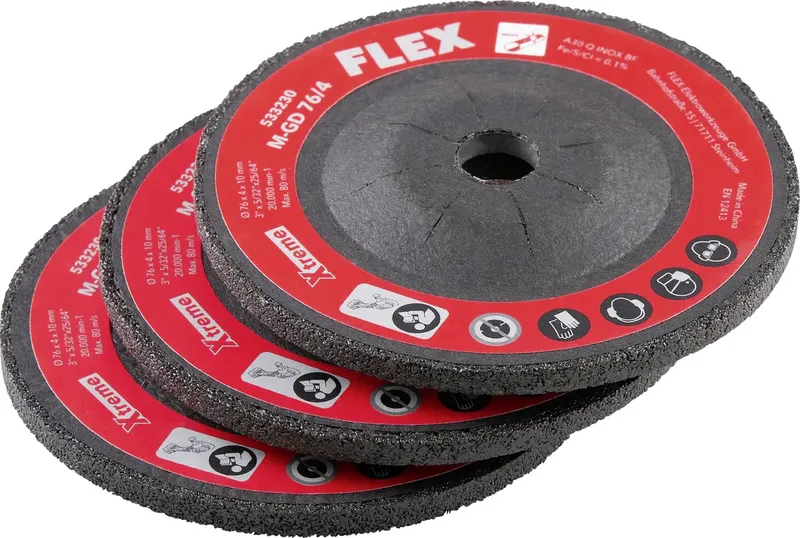 Flex 533230 M-GD 76/4 VE3 Schruppscheibe gekröpft Durchmesser 76 mm 3 St. by Flex – product image