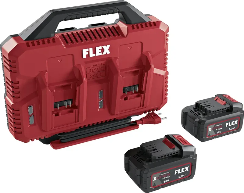 Flex 534911 Stack Pack + 2x 5 Ah Werkzeug-Akku und Ladegerät 18 V 5 Ah by Flex – product image